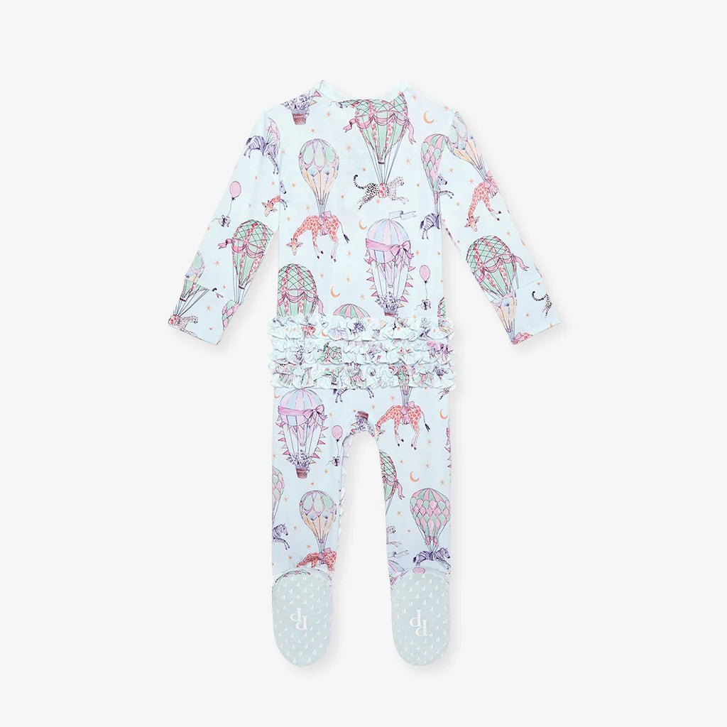 Posh Peanut Footie Ruffled Zippered One Piece, Seraphina - Flying Ryno