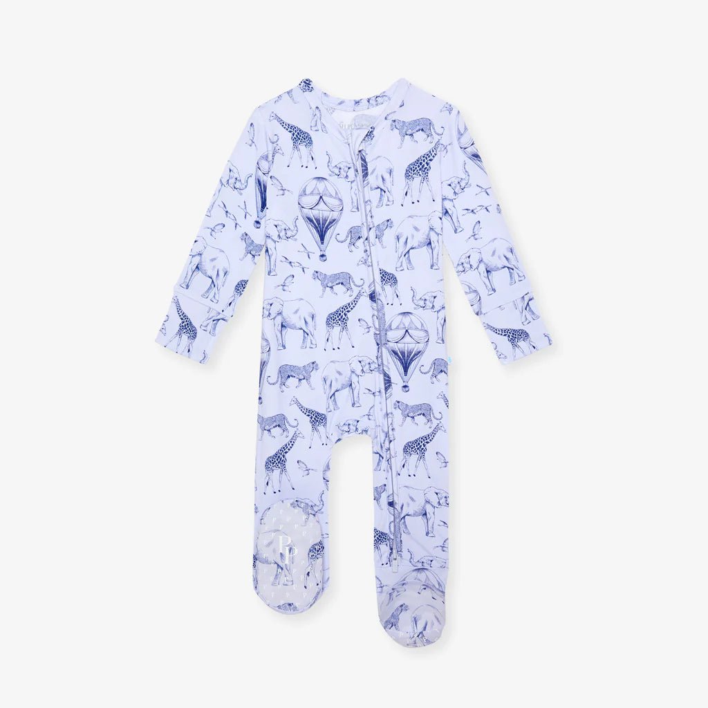 Posh Peanut Footie Zippered One Piece, Noah - Flying Ryno