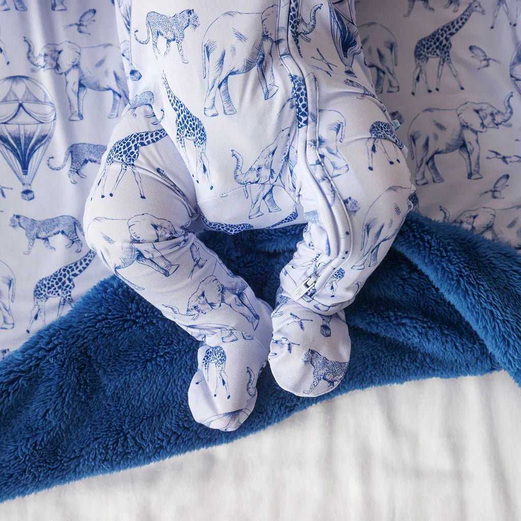 Posh Peanut Footie Zippered One Piece, Noah - Flying Ryno