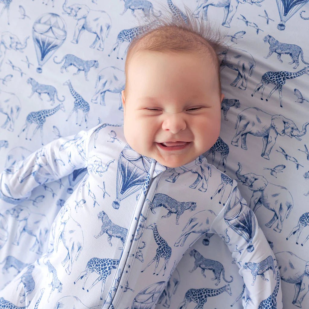 Posh Peanut Footie Zippered One Piece, Noah - Flying Ryno