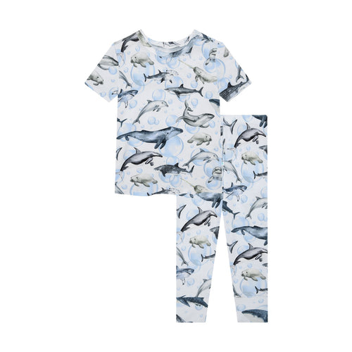 Posh Peanut Short Sleeve Basic Pajama, Sharkly - Flying Ryno