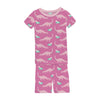 *PRE-SALE* Kickee Pants Short Sleeve Pajama Set with Shorts, Tulip Pet Dino - Flying Ryno