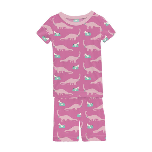 *PRE-SALE* Kickee Pants Short Sleeve Pajama Set with Shorts, Tulip Pet Dino - Flying Ryno