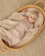 Quincy Mae Bamboo Baby Gown + Hat Set, Bloom - Flying Ryno