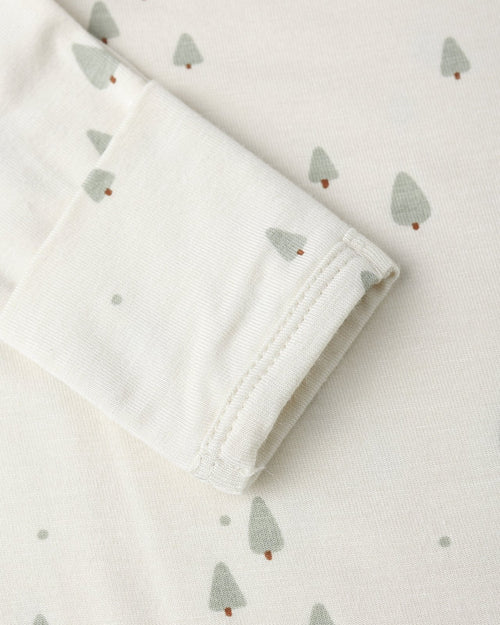 Quincy Mae Bamboo Baby Gown + Hat Set, Trees - Flying Ryno