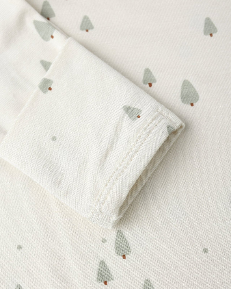 Quincy Mae Bamboo Baby Gown + Hat Set, Trees - Flying Ryno