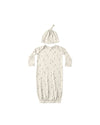 Quincy Mae Bamboo Baby Gown + Hat Set, Trees - Flying Ryno