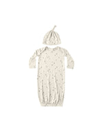 Quincy Mae Bamboo Baby Gown + Hat Set, Trees - Flying Ryno