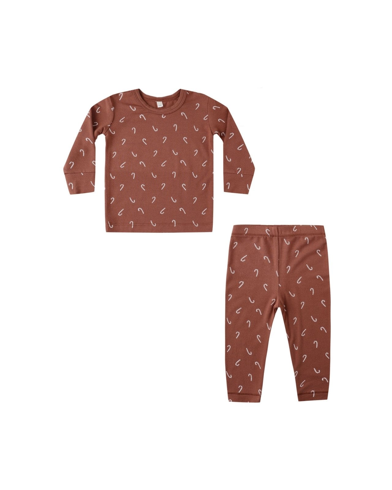 Quincy Mae Bamboo Pajama Set, Candy Canes - Flying Ryno