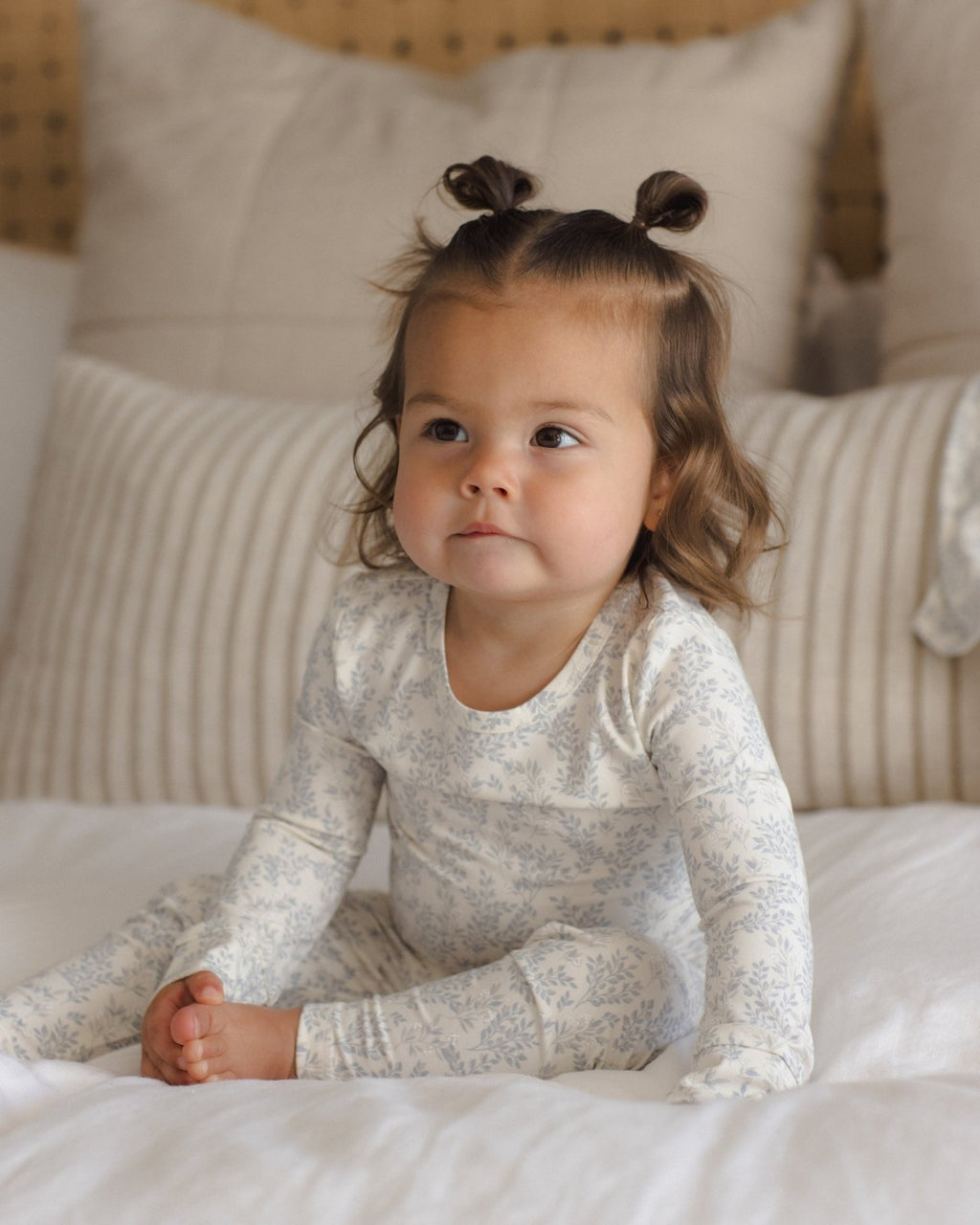 Quincy Mae Bamboo Pajama Set, Cloud Floral - Flying Ryno