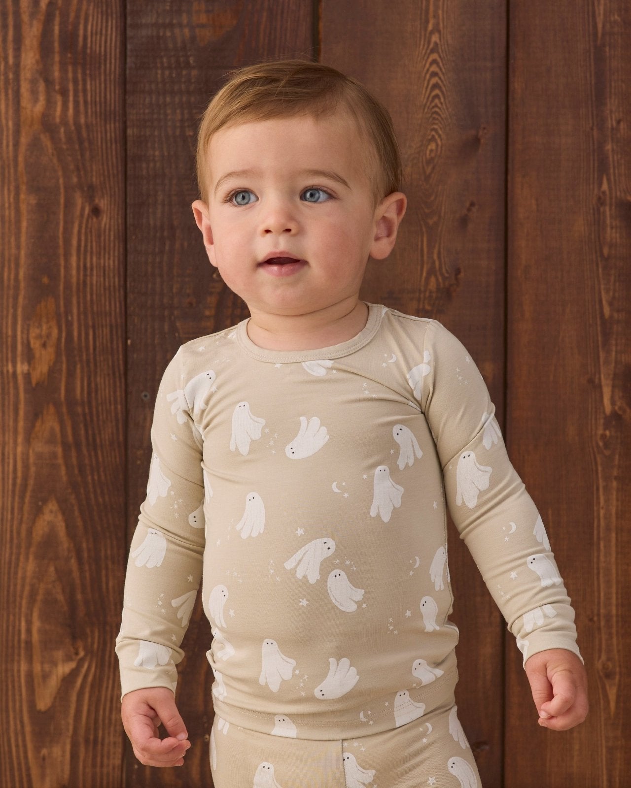 Quincy Mae Bamboo Pajama Set, Dancing Ghosts - Flying Ryno