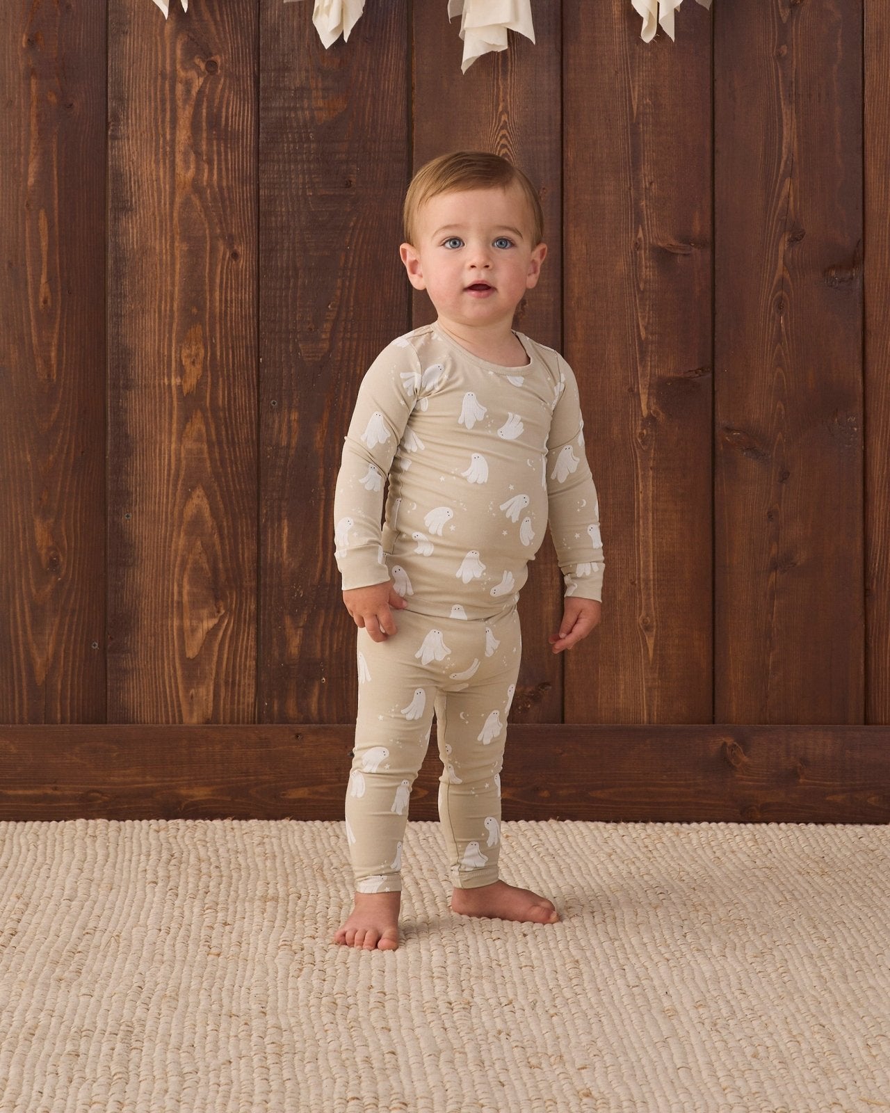 Quincy Mae Bamboo Pajama Set, Dancing Ghosts - Flying Ryno