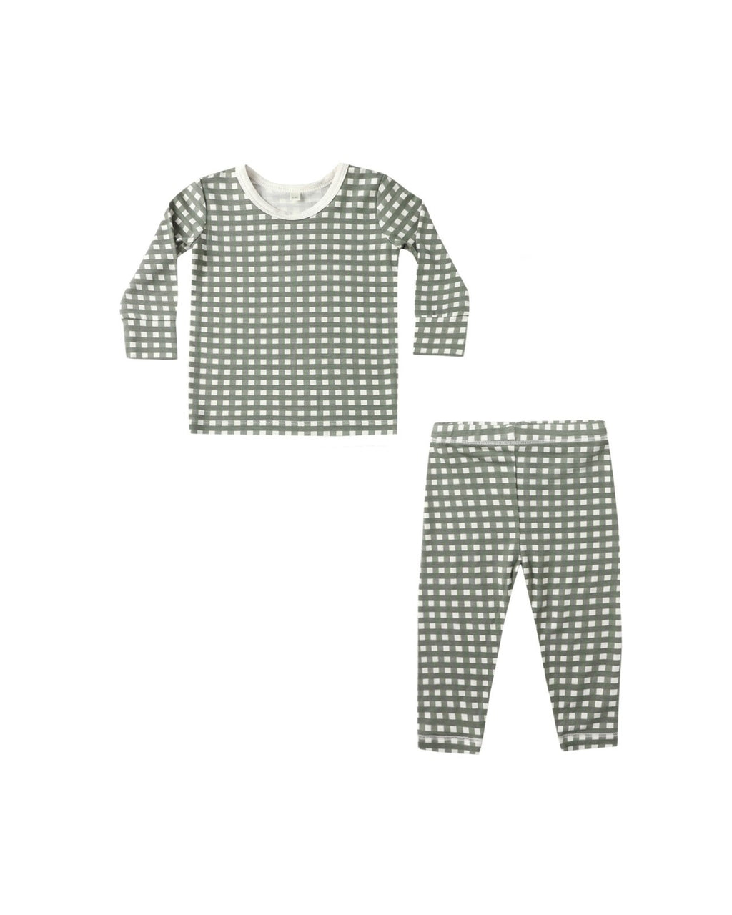 Quincy Mae Bamboo Pajama Set, Forest Check - Flying Ryno