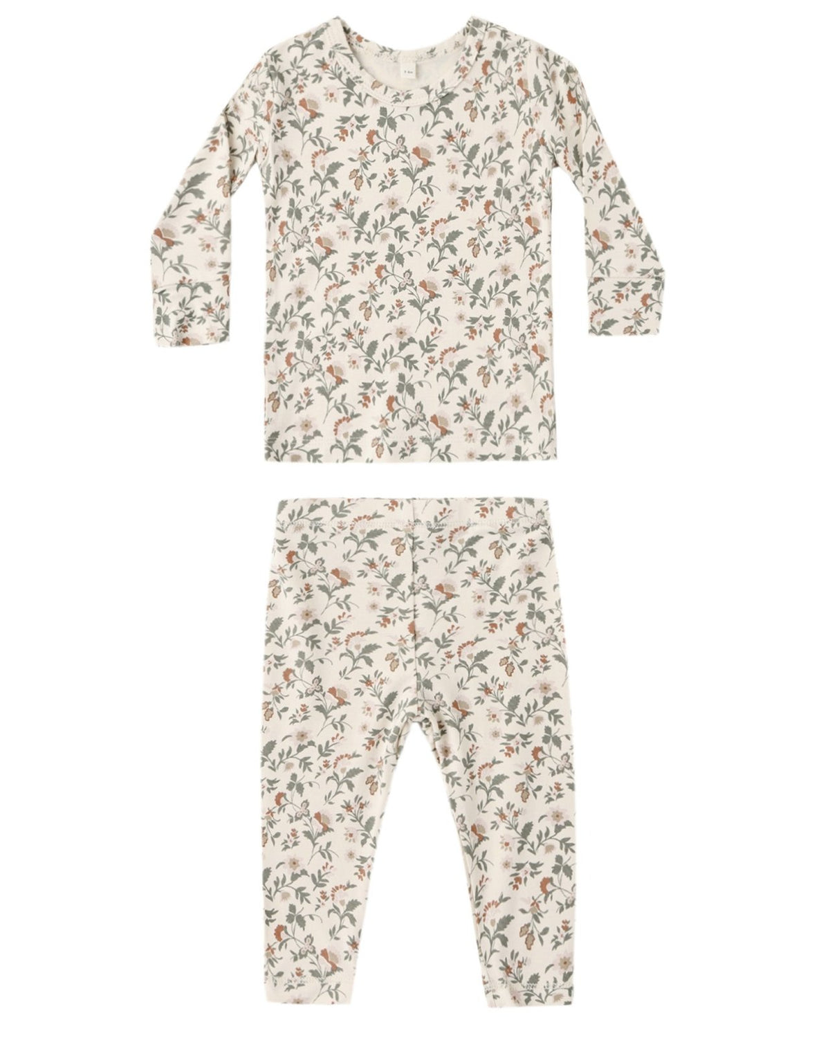Quincy Mae Bamboo Pajama Set, Holiday Floral - Flying Ryno