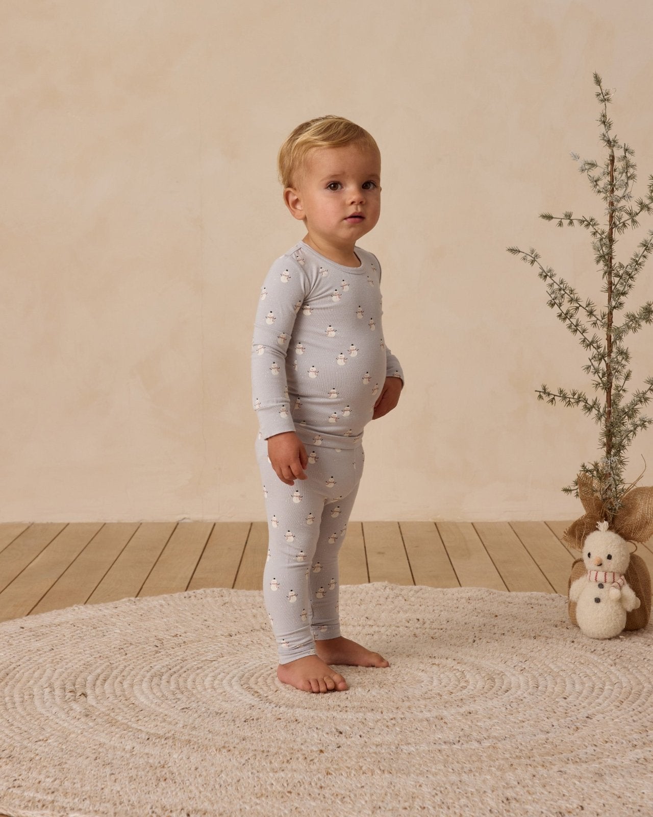 Quincy Mae Bamboo Pajama Set, Snowmen - Flying Ryno