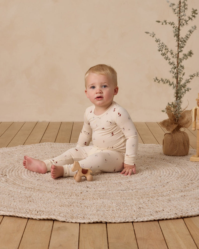Quincy Mae Bamboo Pajama Set, Winter Wonderland - Flying Ryno