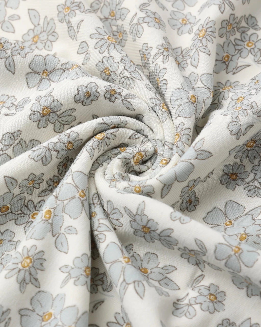 Quincy Mae Bamboo Swaddle, Blue Floral - Flying Ryno