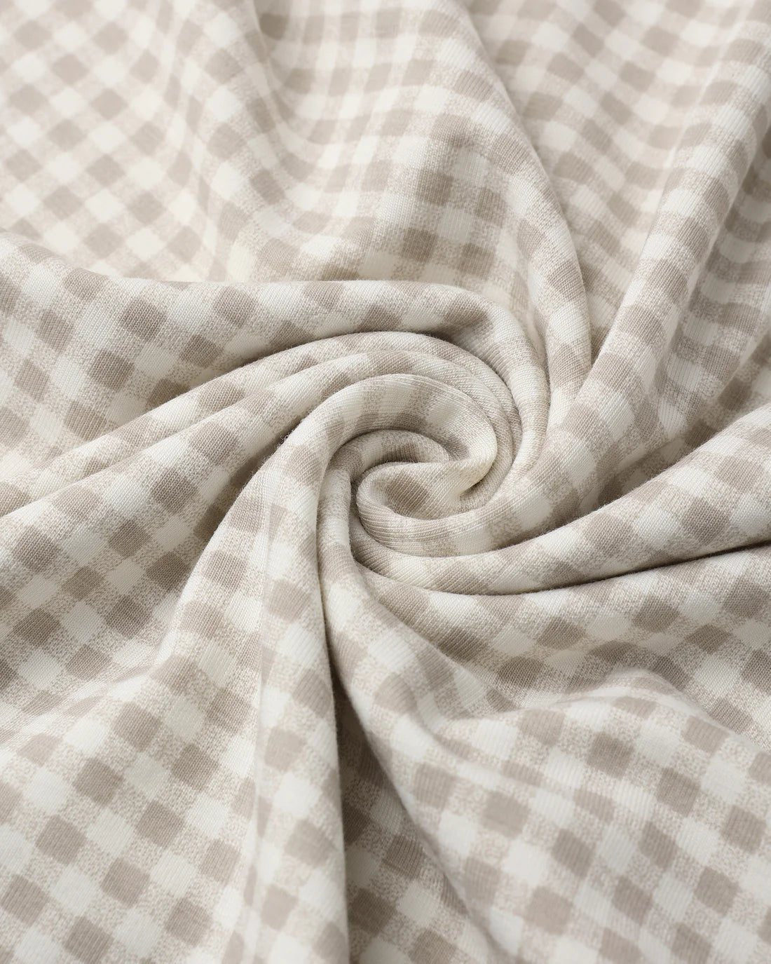 Quincy Mae Bamboo Swaddle, Oat Gingham - Flying Ryno