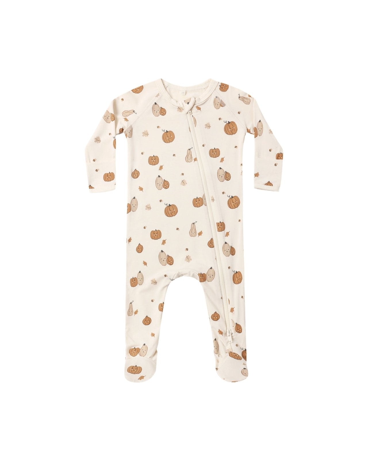 Quincy Mae Bamboo Zip Footie, Harvest Friends - Flying Ryno