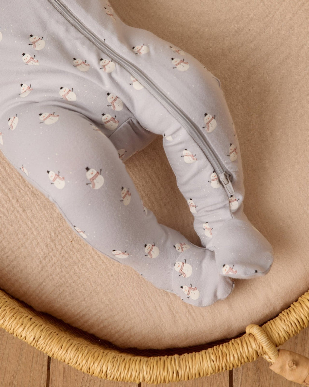 Quincy Mae Bamboo Zip Footie, Snowmen - Flying Ryno