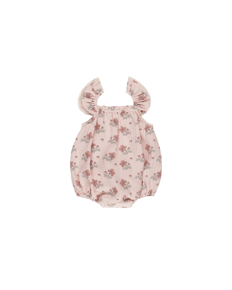 Quincy Mae Bonnie Romper, Vintage Floral - Flying Ryno