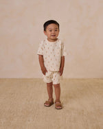 Quincy Mae Boxy Pocket Tee and Short Set, Carrots - Flying Ryno