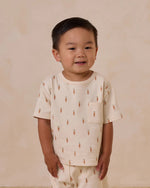 Quincy Mae Boxy Pocket Tee and Short Set, Carrots - Flying Ryno