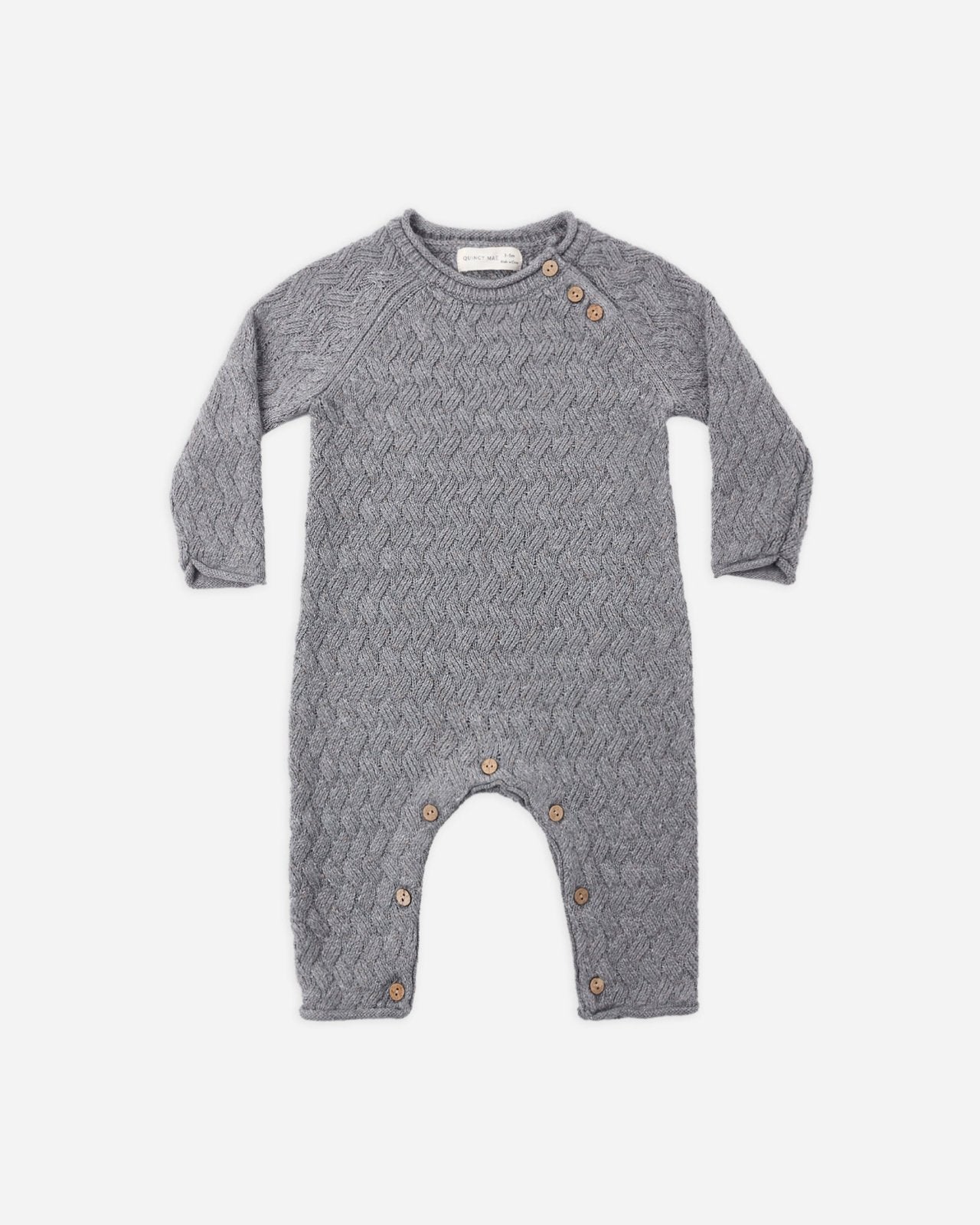 Quincy Mae Cozy Heather Knit Jumpsuit, Heathered Slate - Flying Ryno