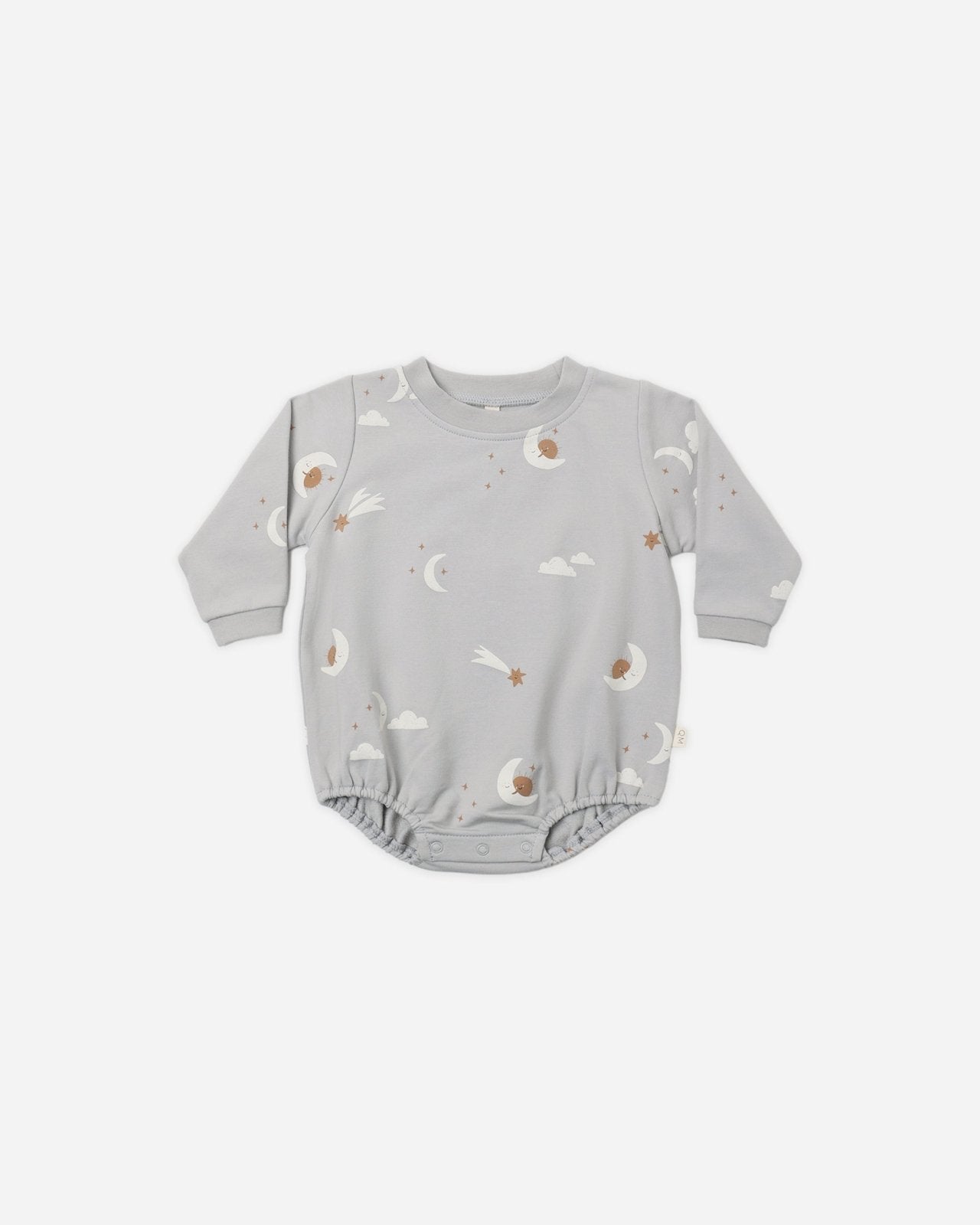 Quincy Mae Crew Neck Bubble Romper, Sky Friends - Flying Ryno