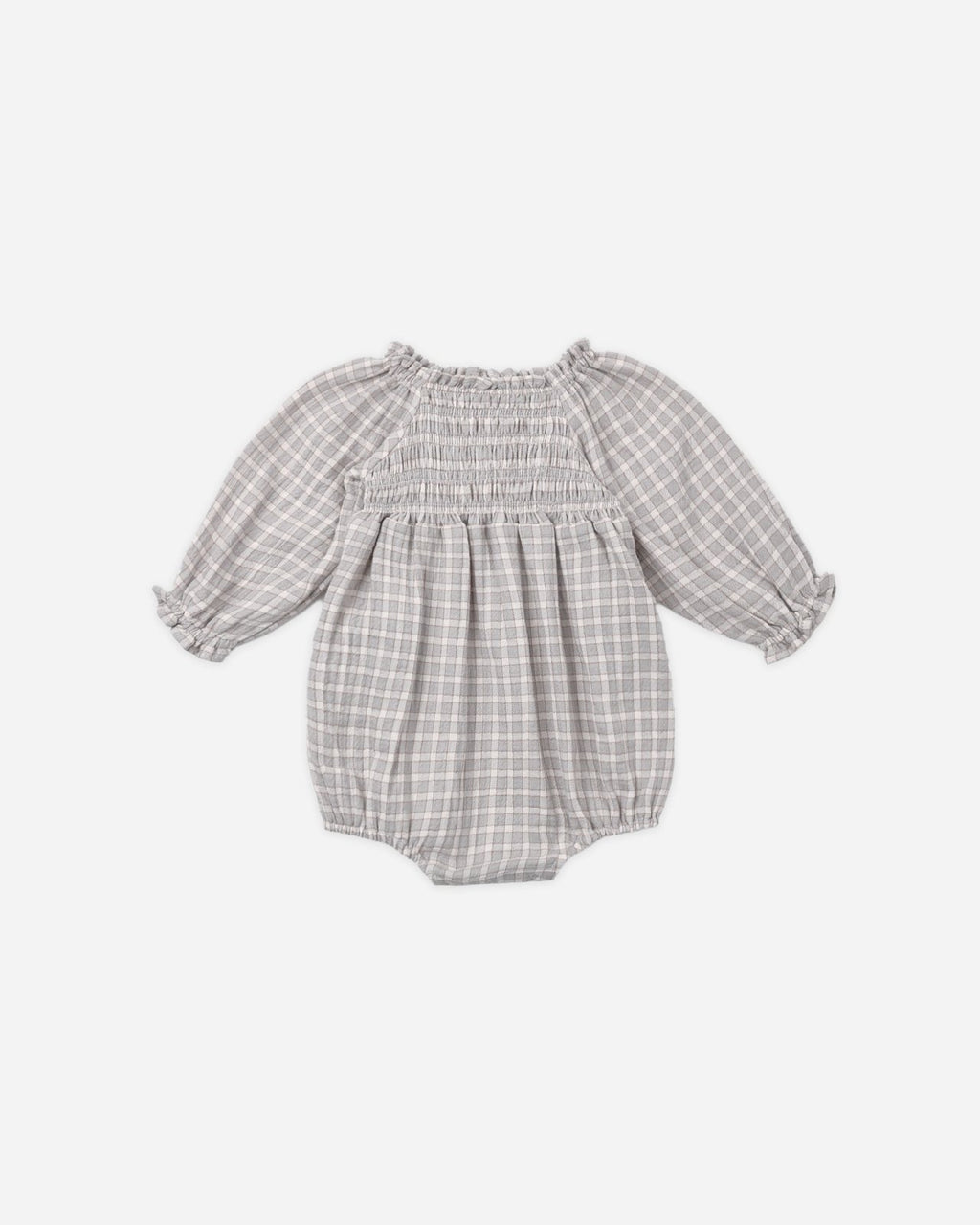 Quincy Mae Eden Romper, Blue Gingham - Flying Ryno