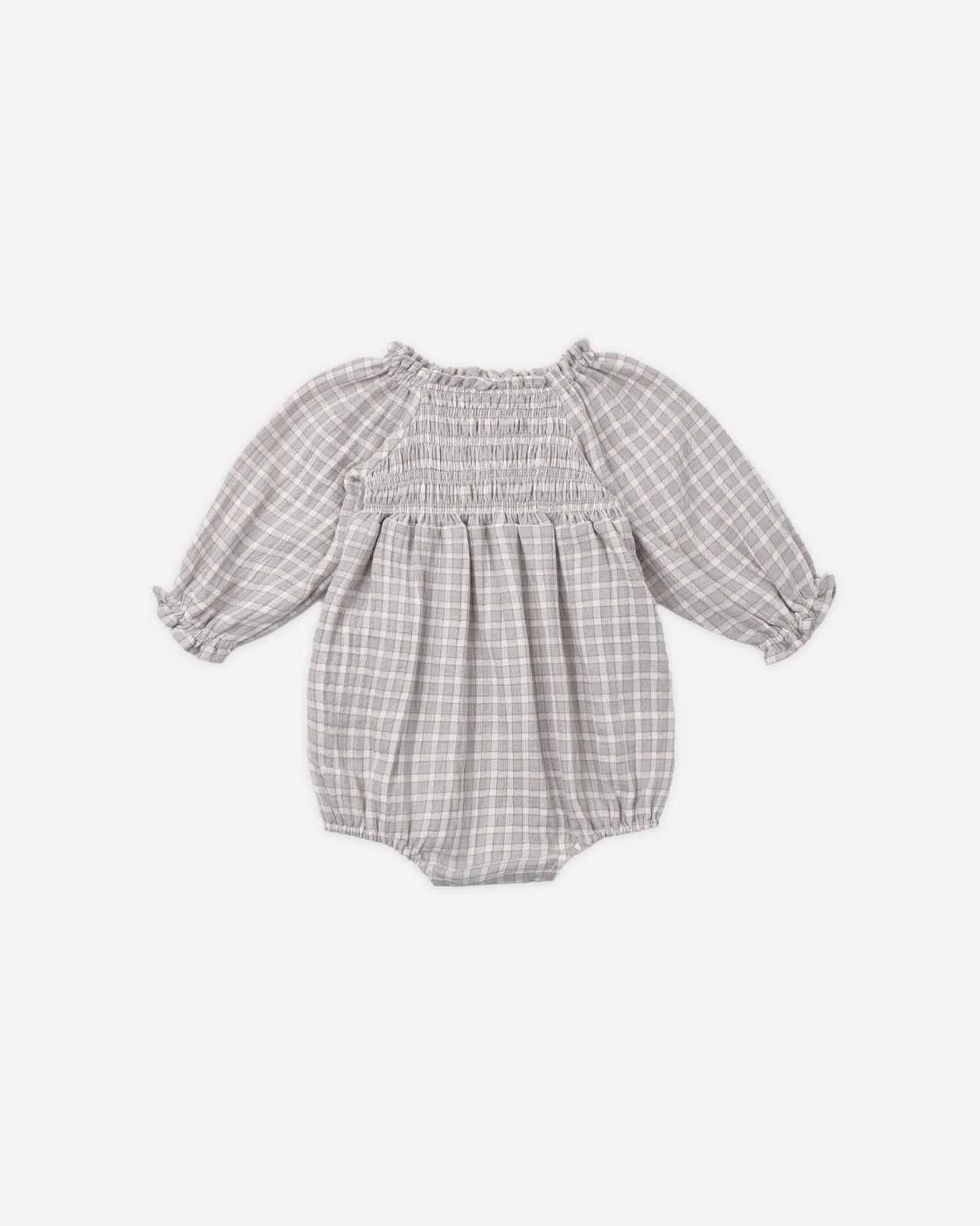 Quincy Mae Eden Romper, Blue Gingham - Flying Ryno