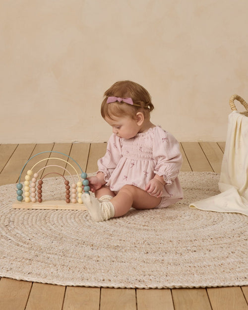 Quincy Mae Eden Romper, Bows - Flying Ryno