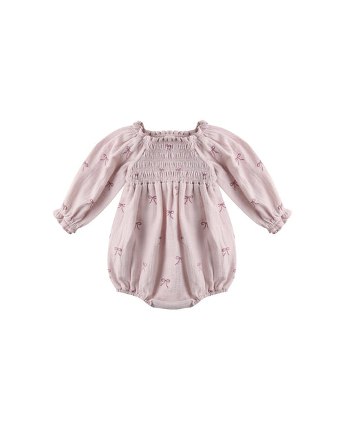 Quincy Mae Eden Romper, Bows - Flying Ryno