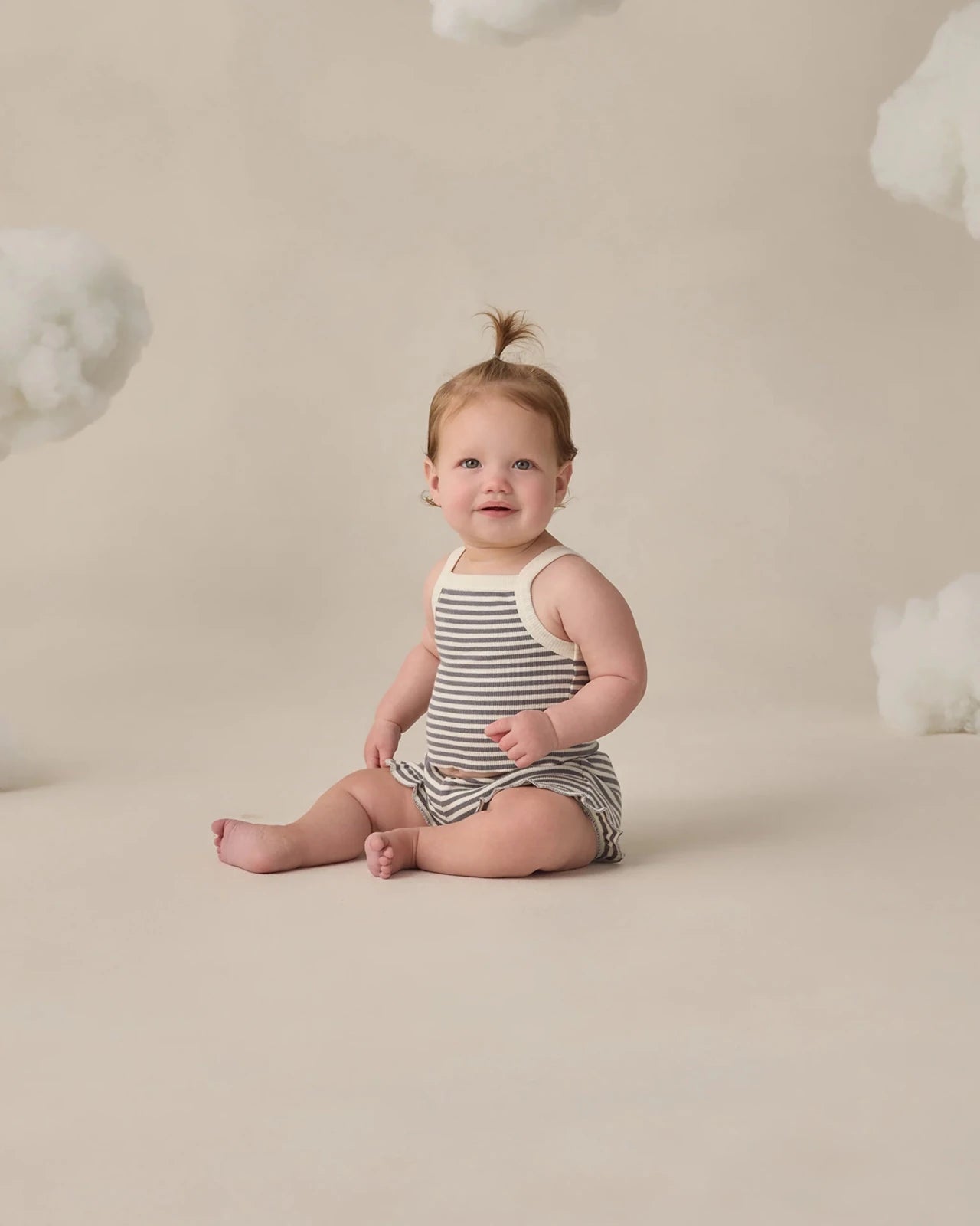 Quincy Mae Evie Tank and Shortie Set, Ocean Stripe - Flying Ryno