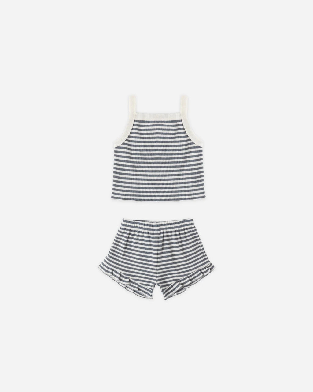 Quincy Mae Evie Tank and Shortie Set, Ocean Stripe - Flying Ryno