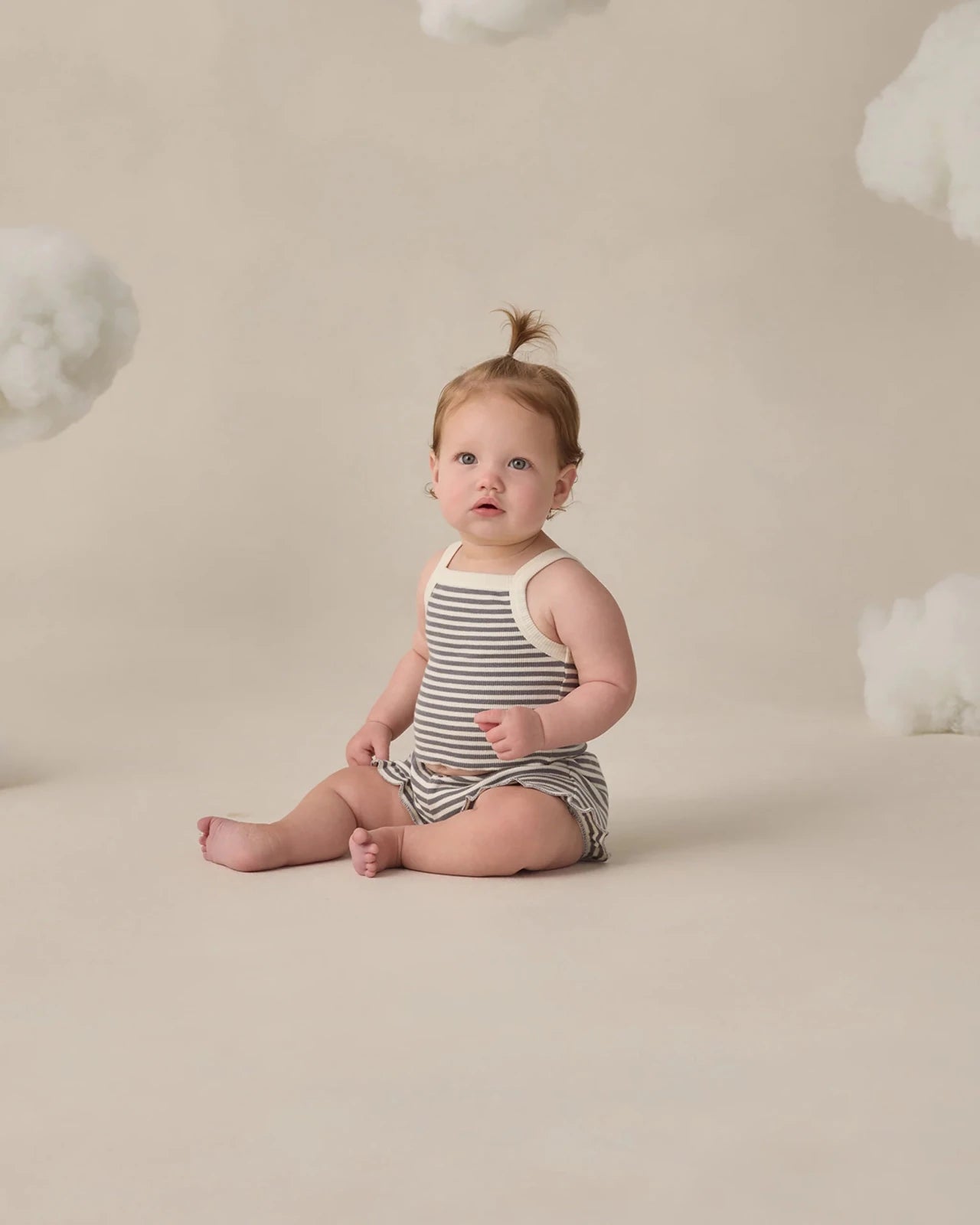 Quincy Mae Evie Tank and Shortie Set, Ocean Stripe - Flying Ryno
