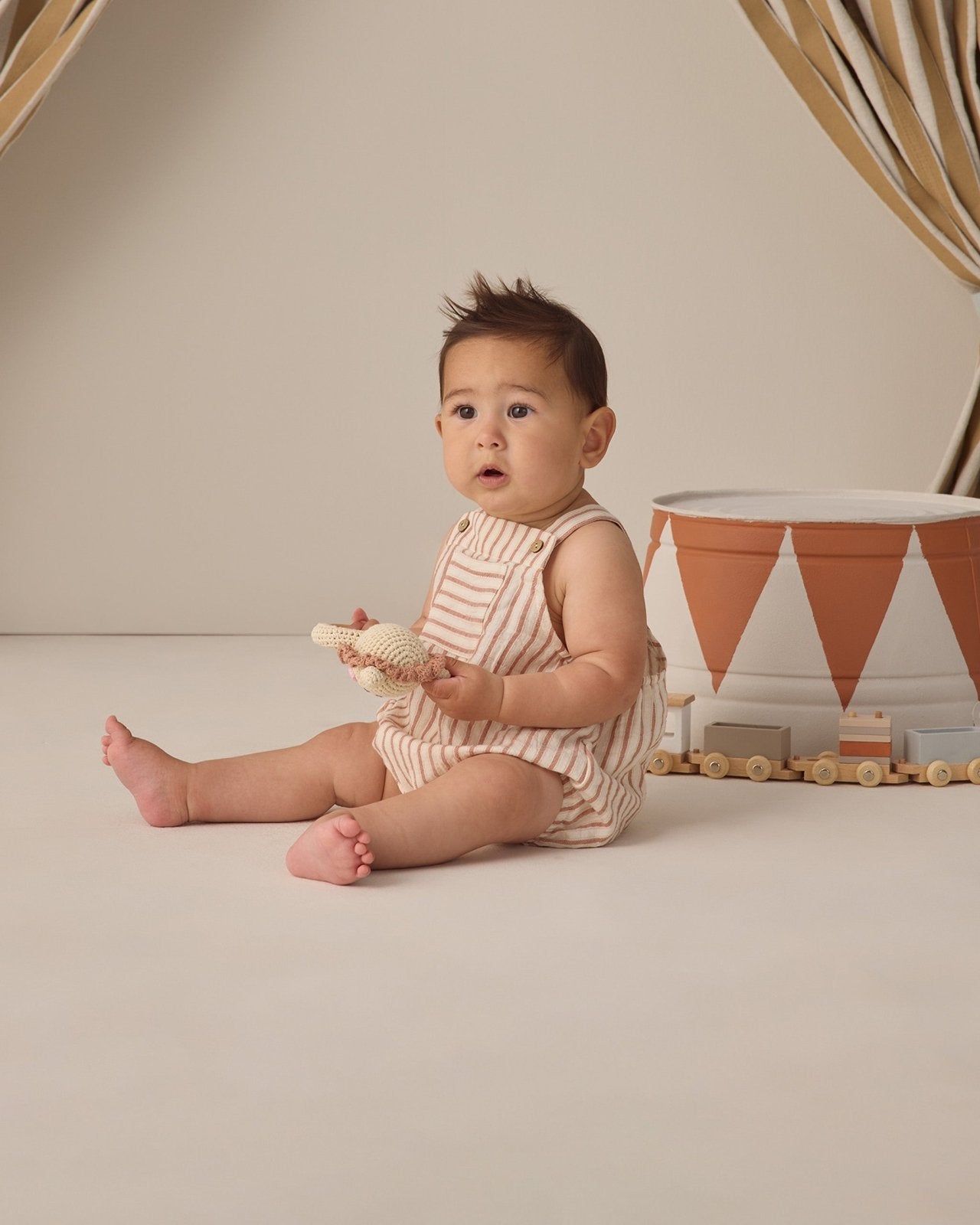 Quincy Mae Hayes Romper, Vintage Stripe - Flying Ryno