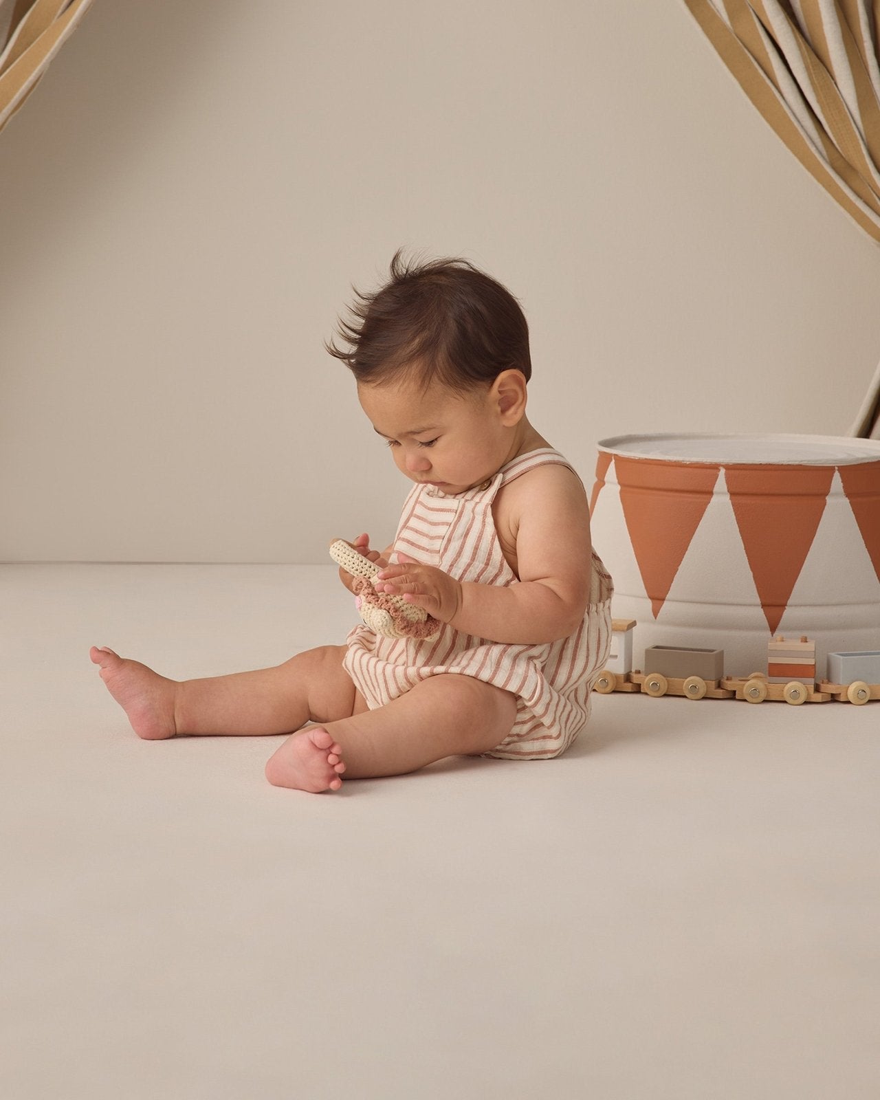 Quincy Mae Hayes Romper, Vintage Stripe - Flying Ryno