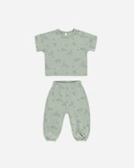 Quincy Mae Jersey Tee and Pant Set, Dino - Flying Ryno