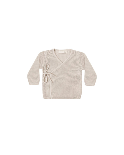 Quincy Mae Knit Wrap Top and Footed Knit Pant Set, Oat - Flying Ryno