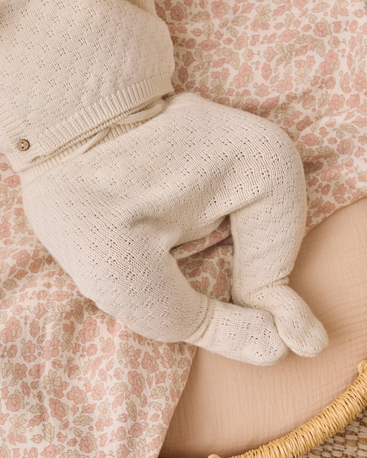 Quincy Mae Knit Wrap Top and Pant Set, Natural - Flying Ryno