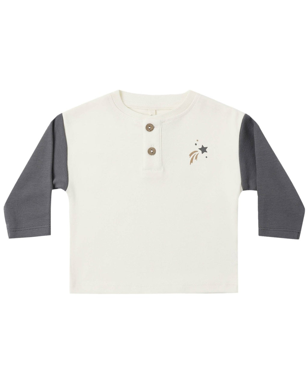 Quincy Mae Long Sleeve Henley Tee and Drawstring Pant Set, Midnight - Flying Ryno