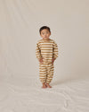 Quincy Mae Oversized Crew Sweatshirt and Sweatpants Set, Gold Stripe - Flying Ryno