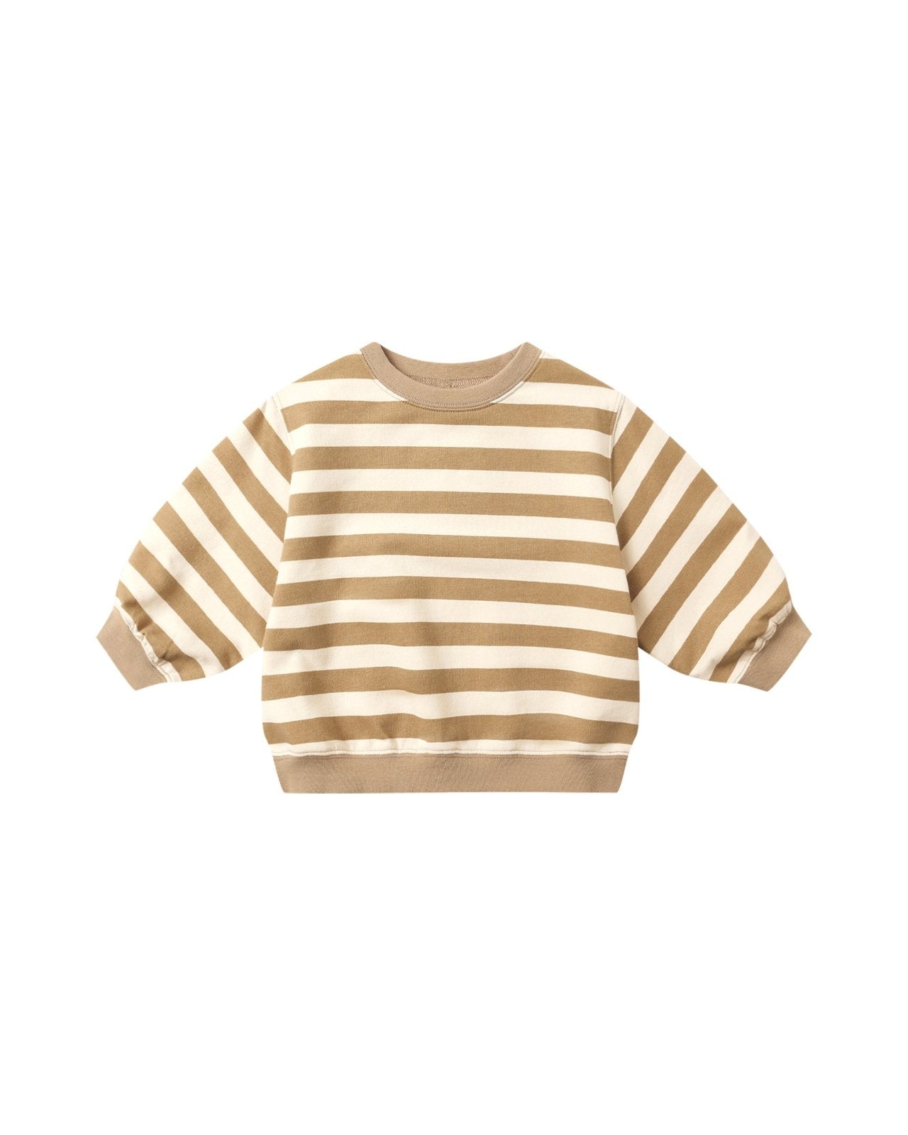 Quincy Mae Oversized Crew Sweatshirt and Sweatpants Set, Gold Stripe - Flying Ryno
