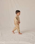 Quincy Mae Oversized Crew Sweatshirt and Sweatpants Set, Gold Stripe - Flying Ryno