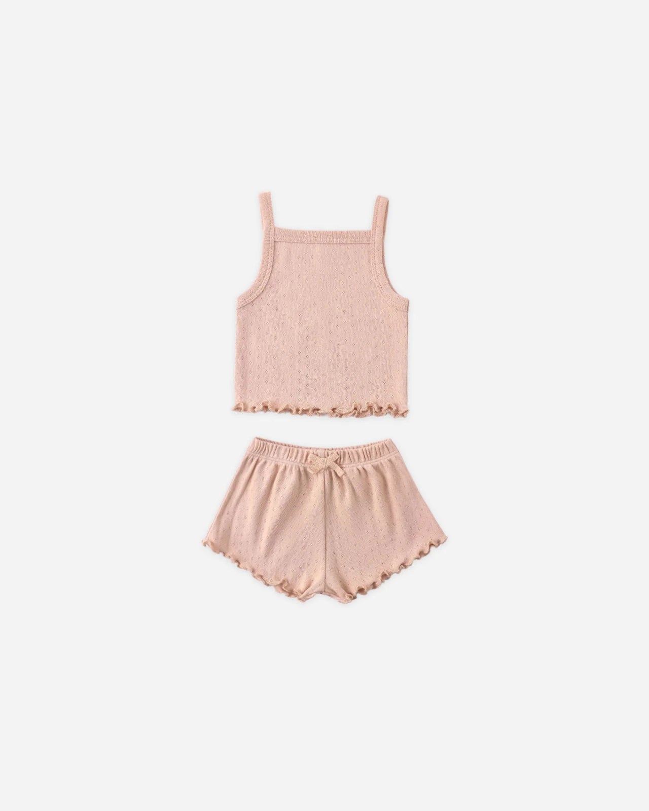 Quincy Mae Pointelle Tank and Shortie Set, Melon - Flying Ryno