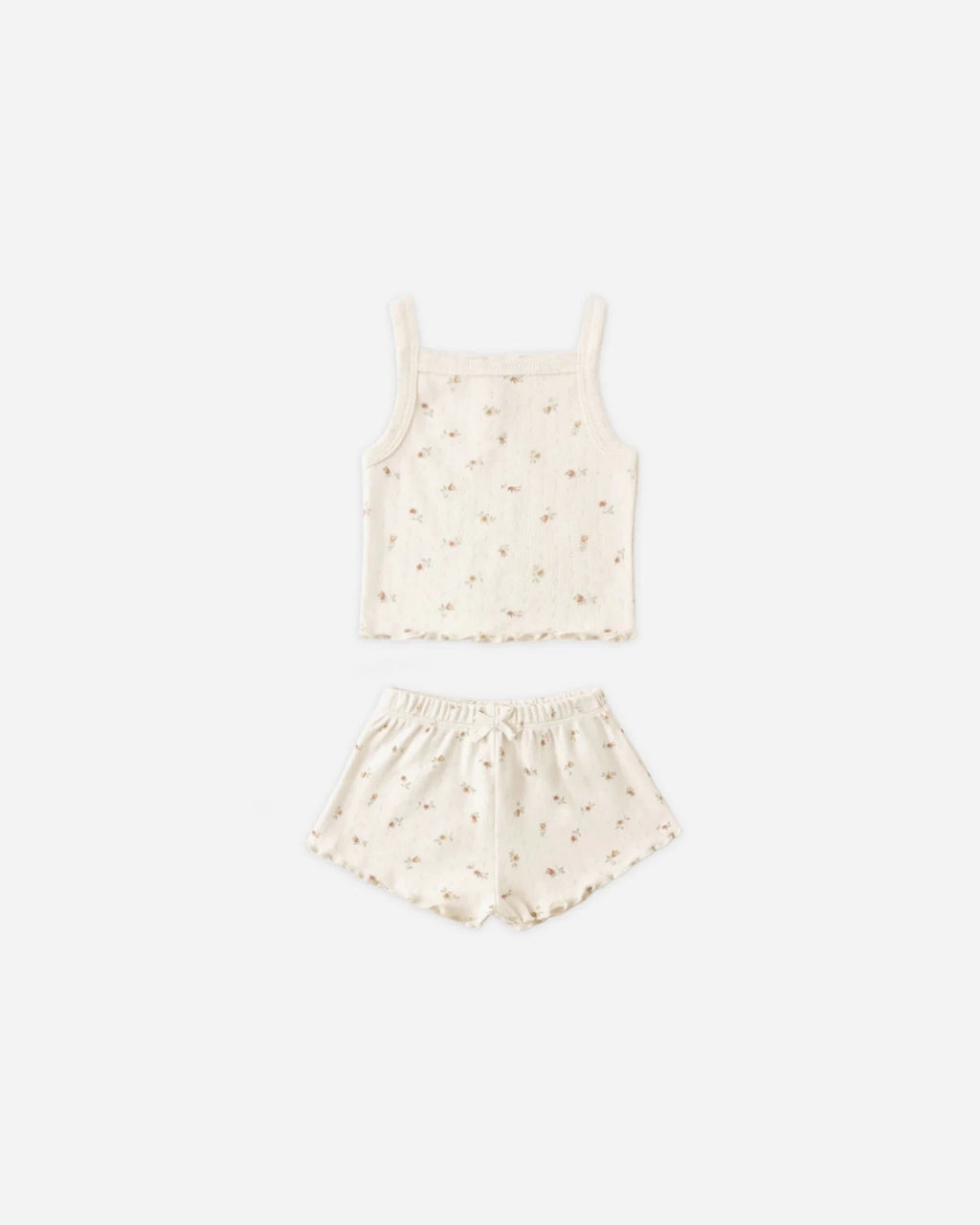 Quincy Mae Pointelle Tank and Shortie Set, Petit Fleur - Flying Ryno