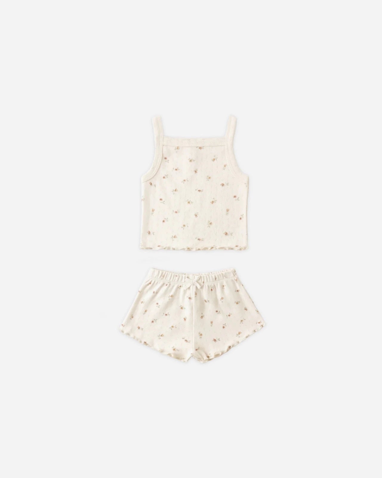 Quincy Mae Pointelle Tank and Shortie Set, Petit Fleur - Flying Ryno