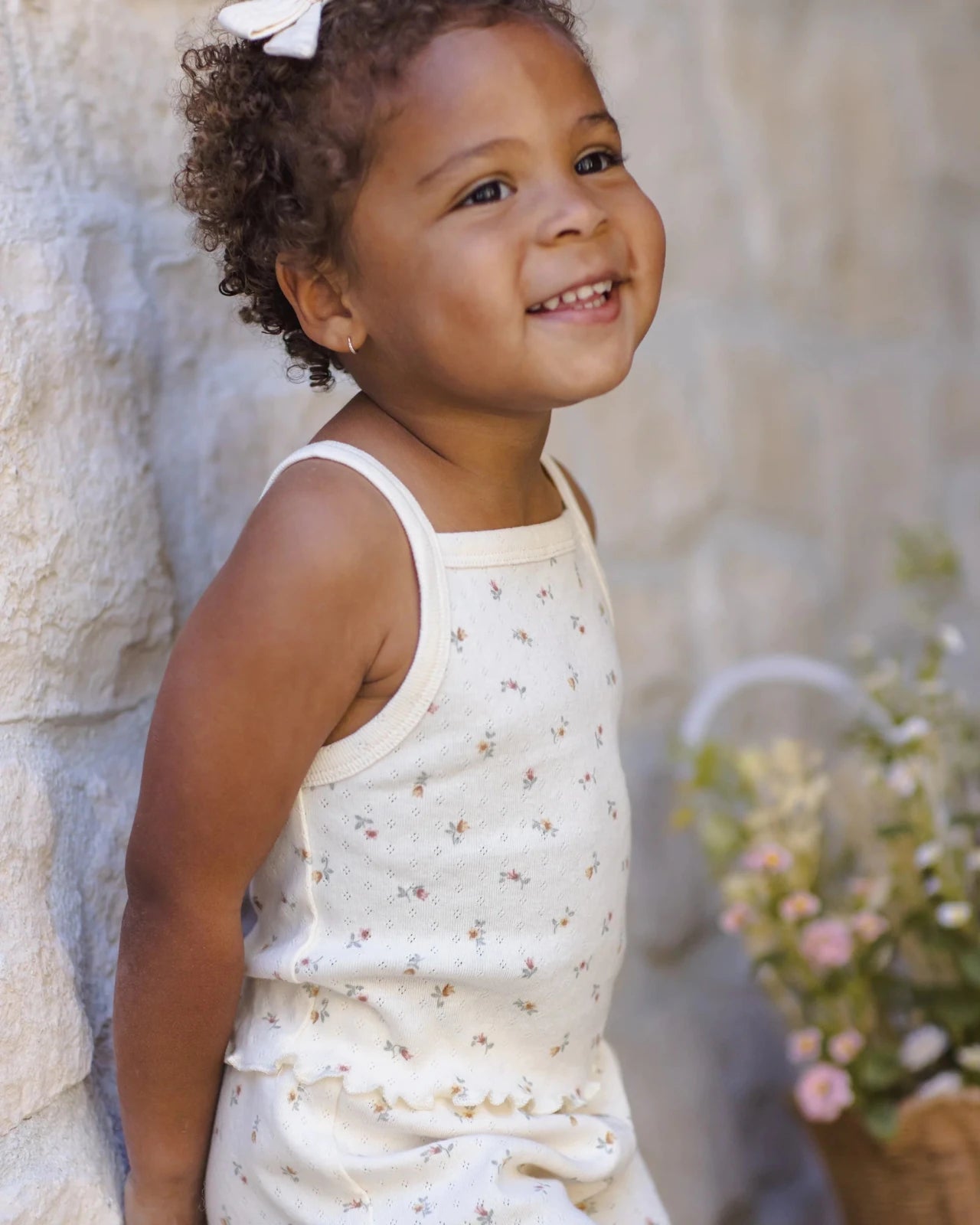 Quincy Mae Pointelle Tank and Shortie Set, Petit Fleur - Flying Ryno