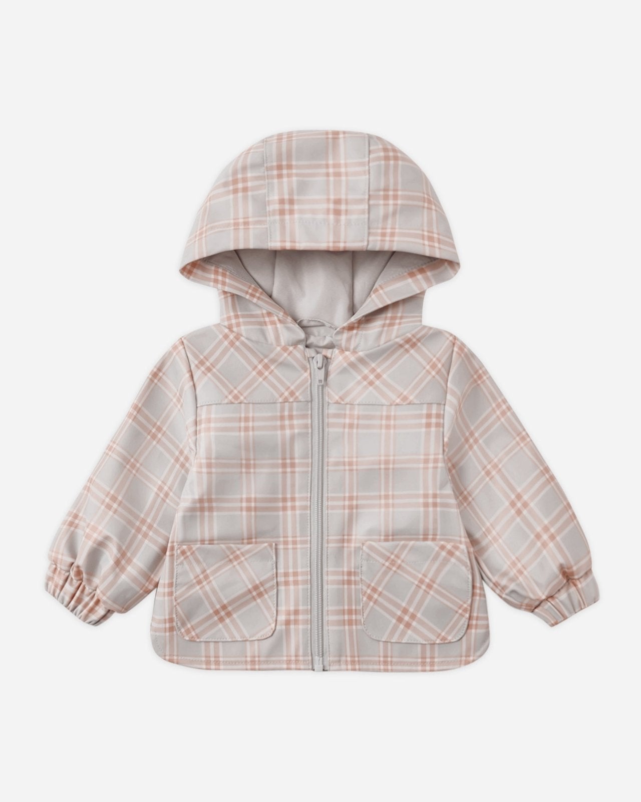 Quincy Mae Rain Coat, Blue Plaid - Flying Ryno
